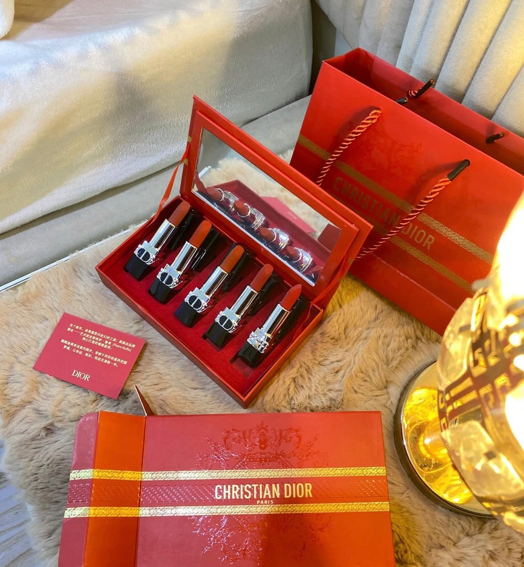 DIOR – 5 Piece Velvet Lipstick Set